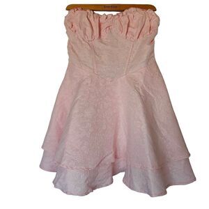 Shein Jaquared Strapless Lolita Layer Dress